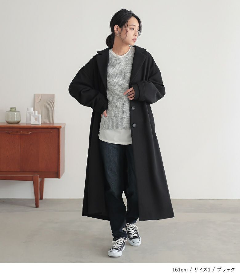 n'OrLABELロングチェスターコート』