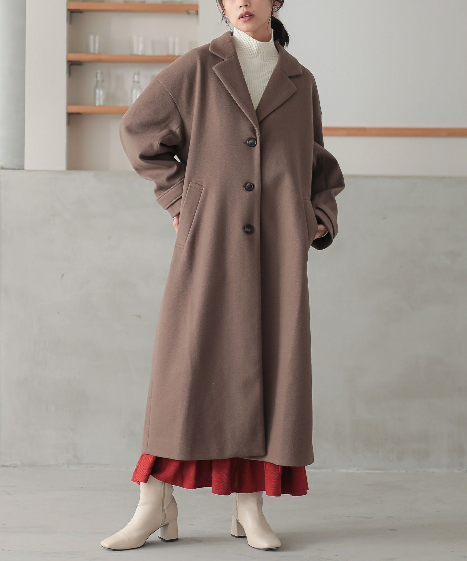 n'OrLABELロングチェスターコート』