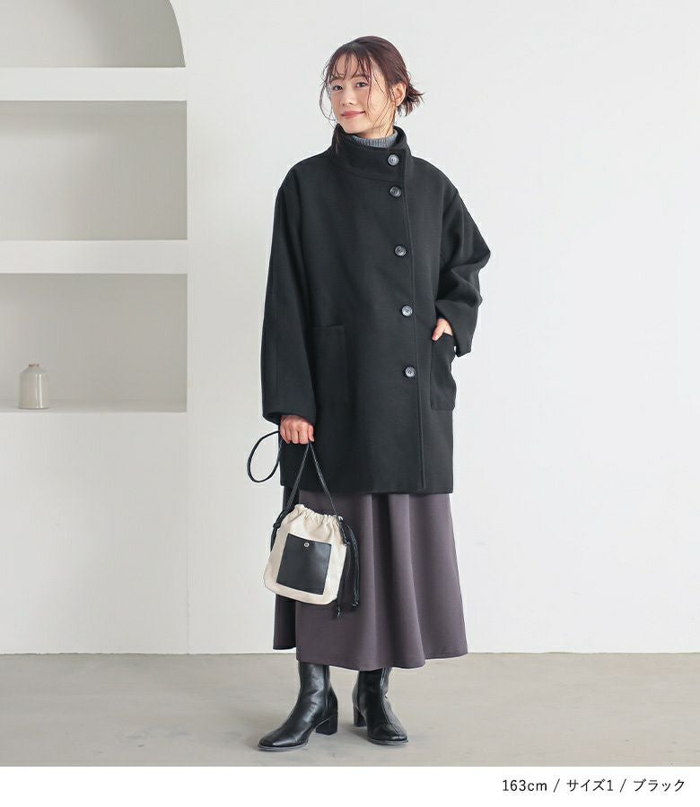 n'OrLABELスタンドカラーコート』