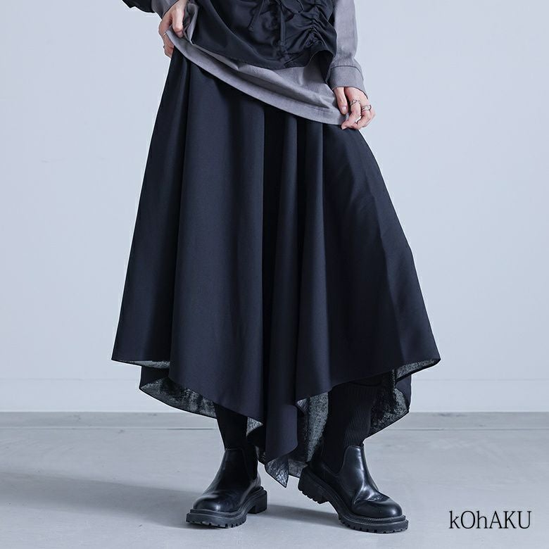 kOhAKU(コハク)箔切替アシメフレアスカート