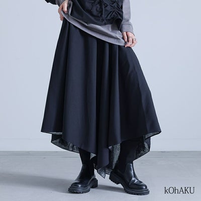 kOhAKU(コハク)箔切替アシメフレアスカート