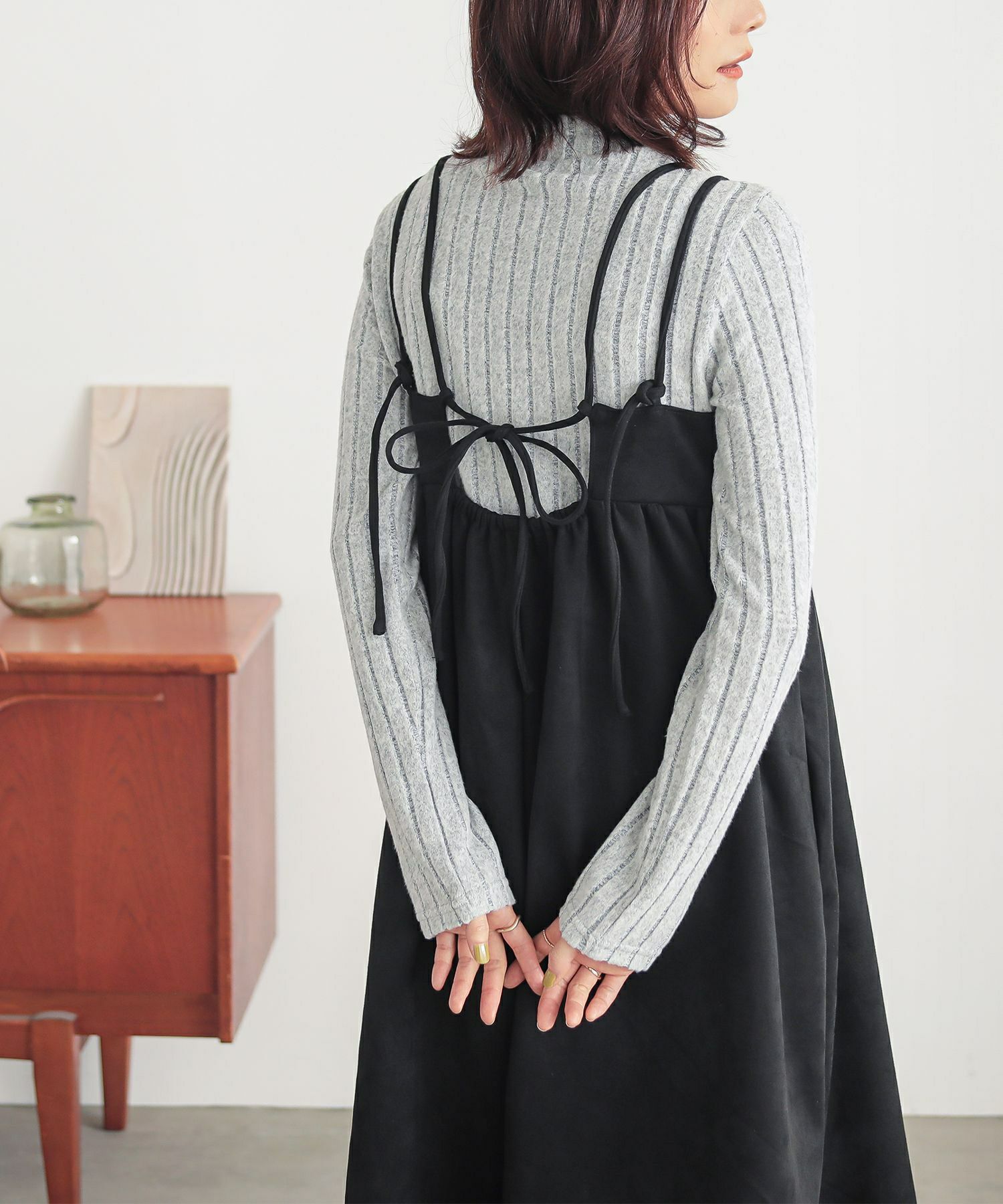 n'OrLABELフェイクスウェードキャミワンピース』