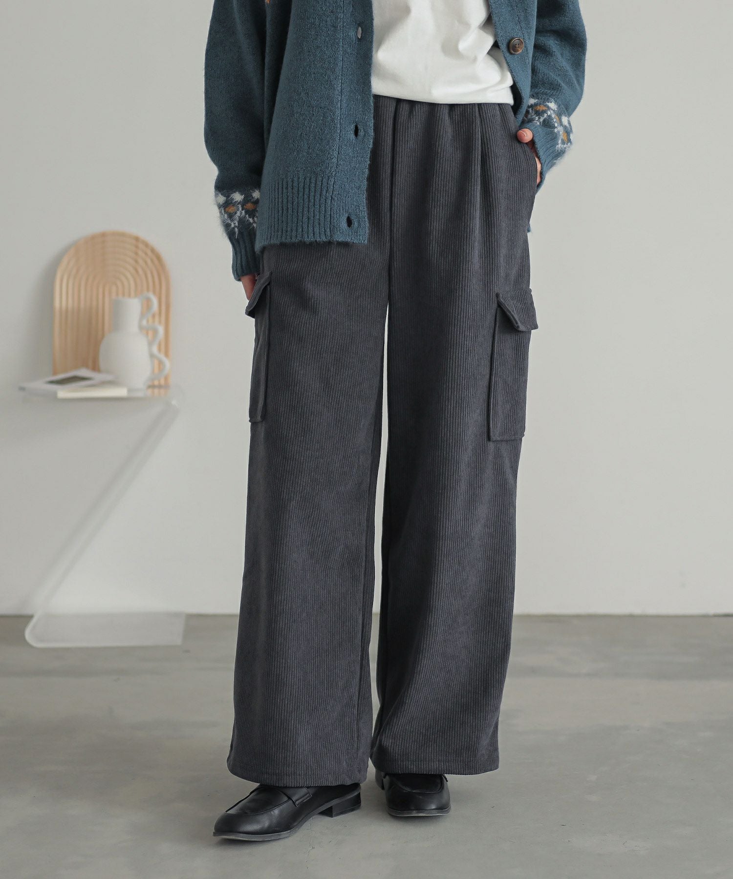 n'OrLABEL裏ベロアコーデュロイカーゴパンツ』