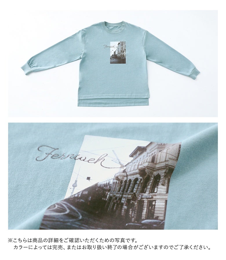 ベルリンの街並みを写したフォトプリントと立体感のあるロゴ刺繍使い。風合い豊かなプリント技術と刺繍の重ね技が、一枚着るだけで存在感のある大人モードな着こなしを完成させます。