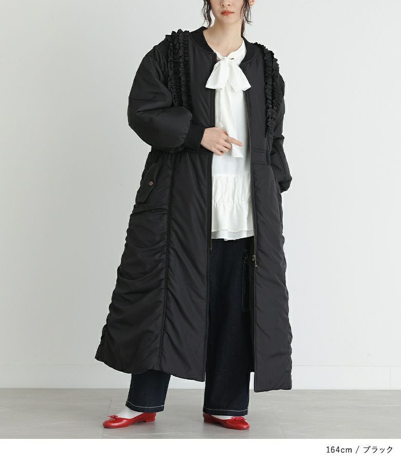 somari imaginationMA-1中綿フリルロングコート』