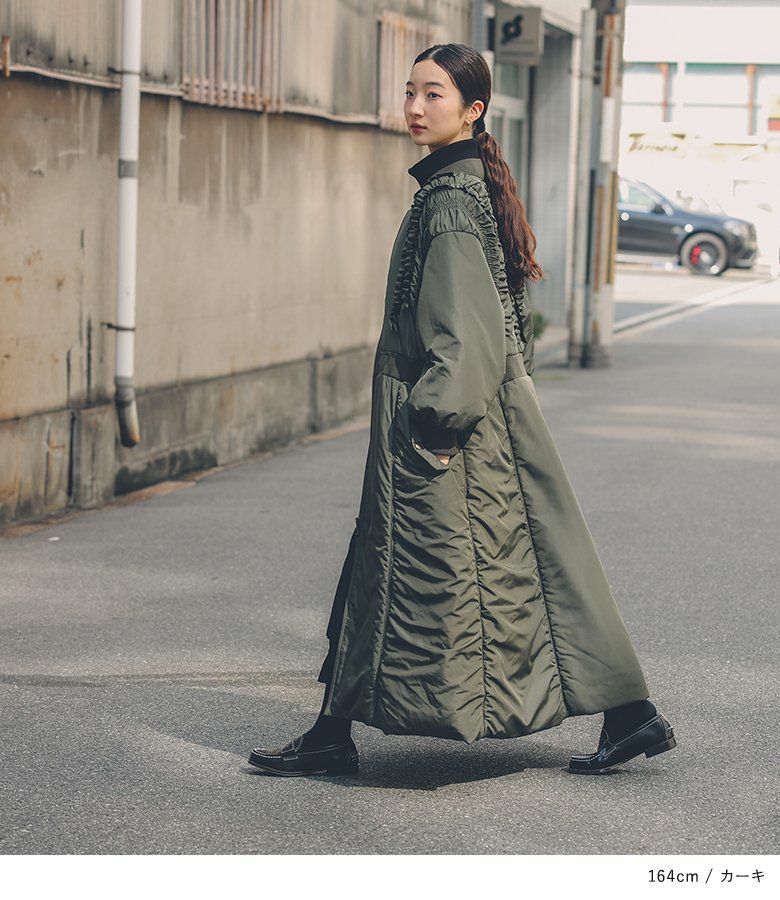 somari imaginationMA-1中綿フリルロングコート』