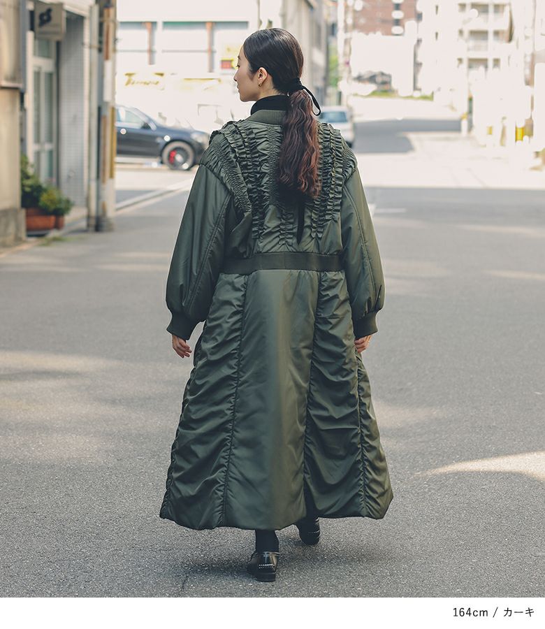 somari imaginationMA-1中綿フリルロングコート』