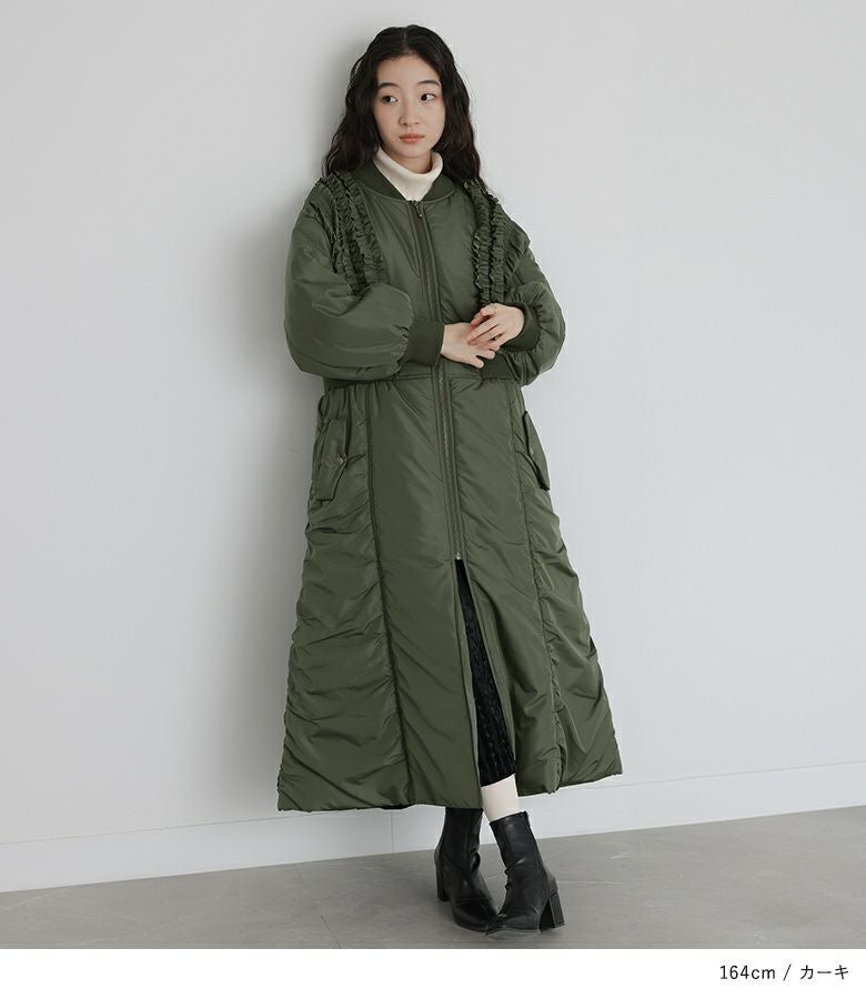 somari imaginationMA-1中綿フリルロングコート』