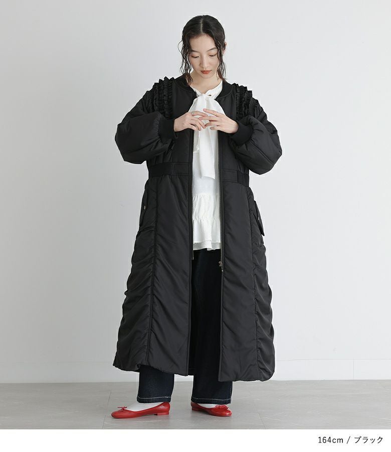 somari imaginationMA-1中綿フリルロングコート』