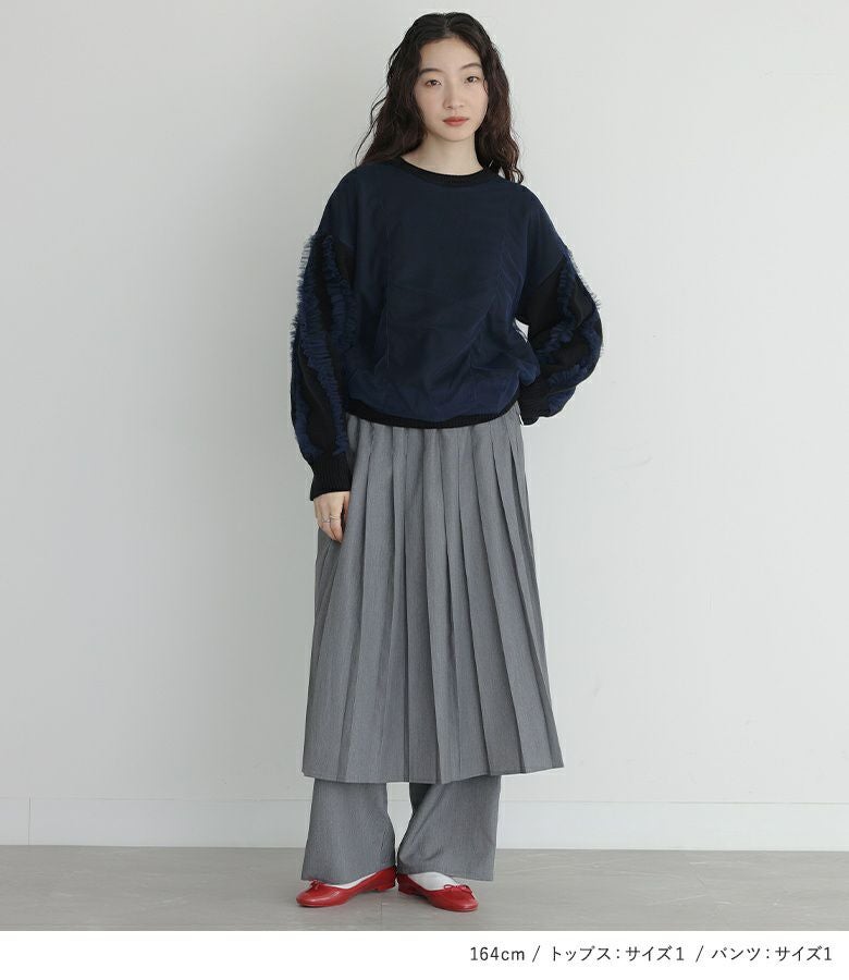 【GW値下げ中】Nodress トップス&プリーツスカート セット グレー 000000065571-03.jpg?size=l&w=