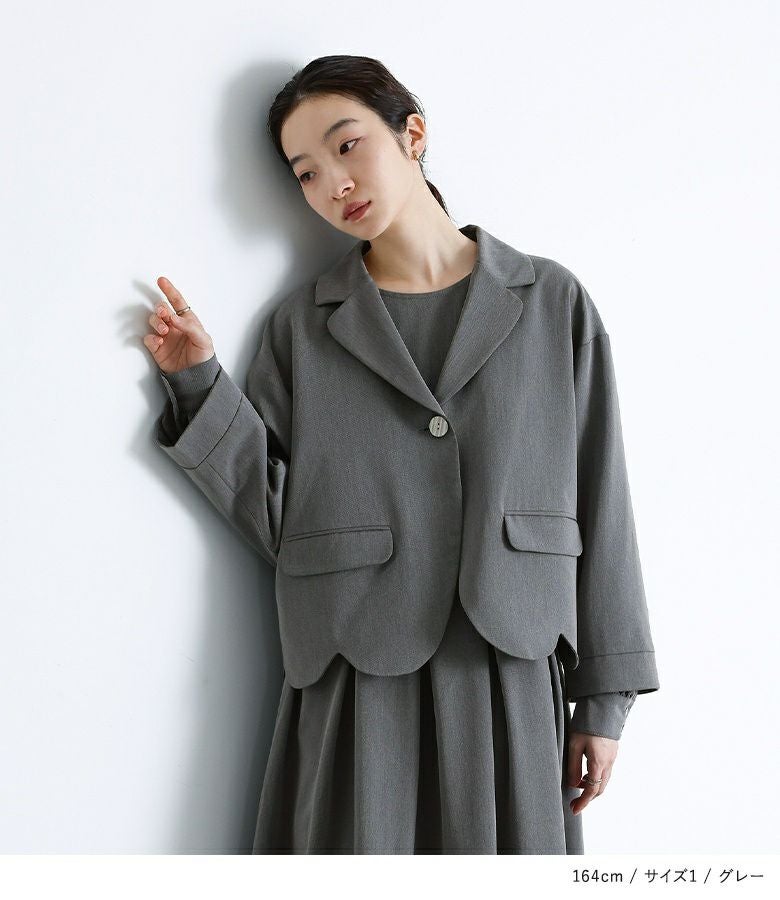 somari imaginationスカラップジャケット＆タックワンピースセット』