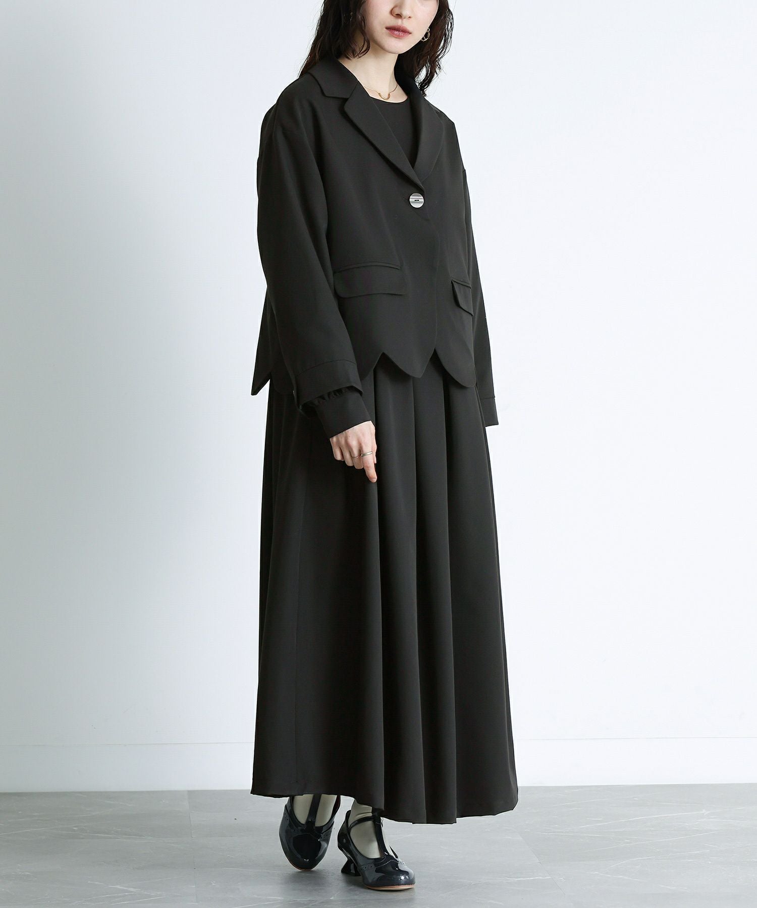 somari imaginationスカラップジャケット＆タックワンピースセット』