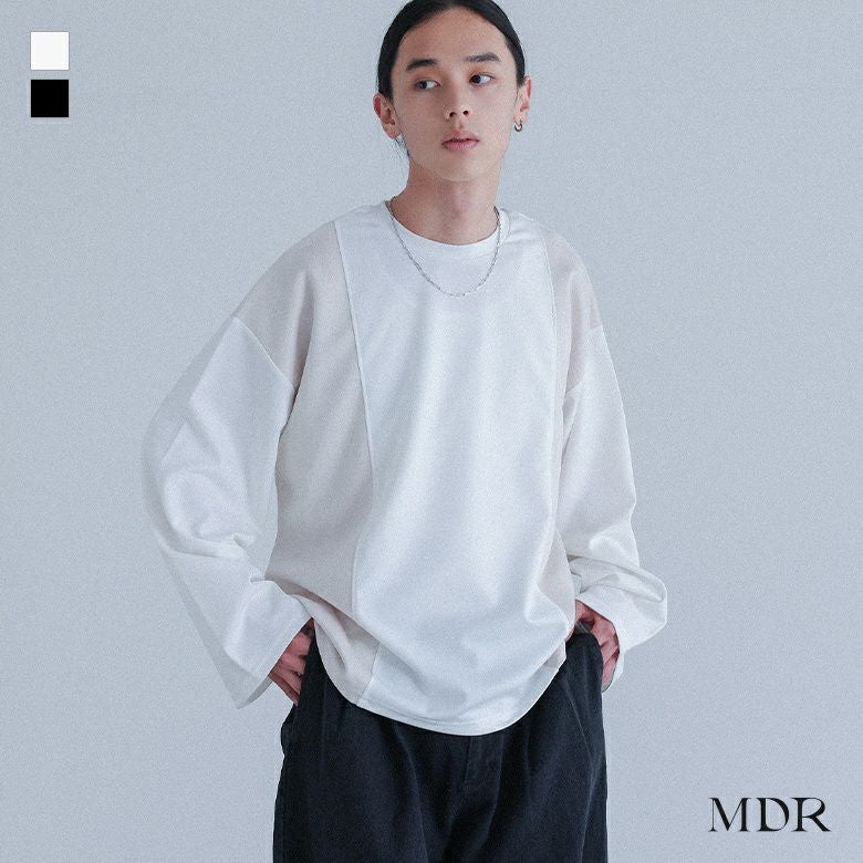 MDR(エムディアール)ポンチスエード切替トップス