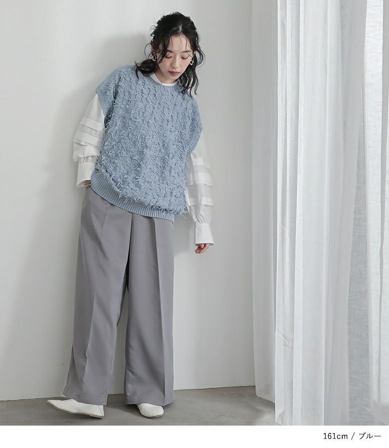 フリンジニットベスト』