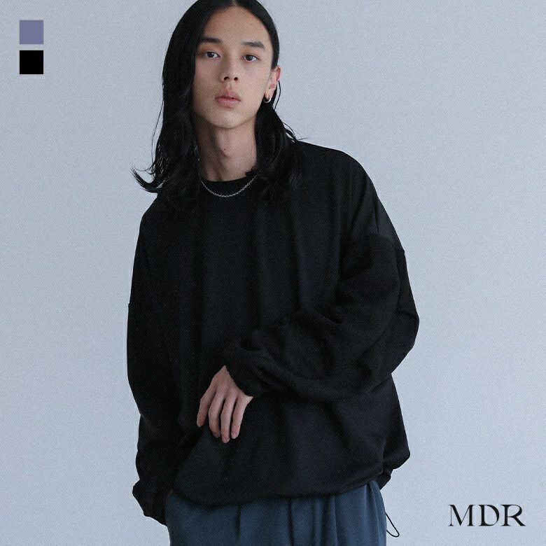 MDR(エムディアール)ポンチ袖スエードプルオーバー