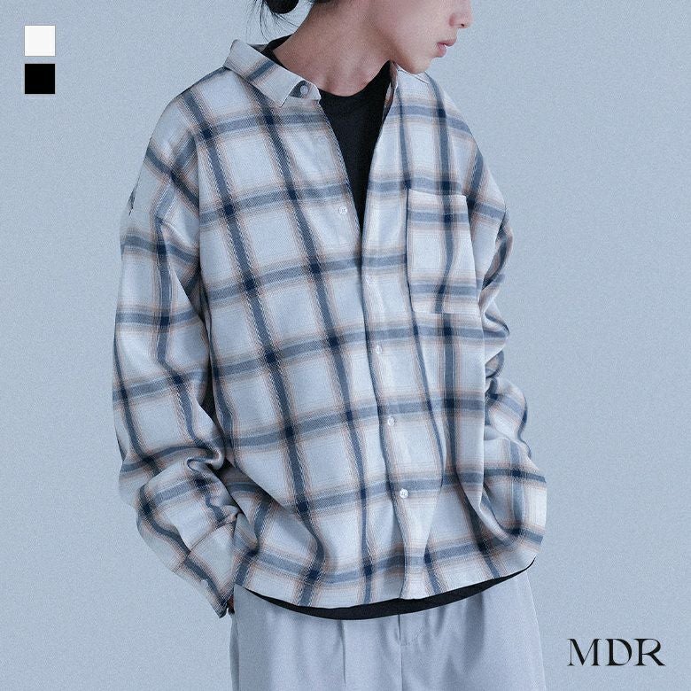 MDR(エムディアール)オンブレチェックシャツ