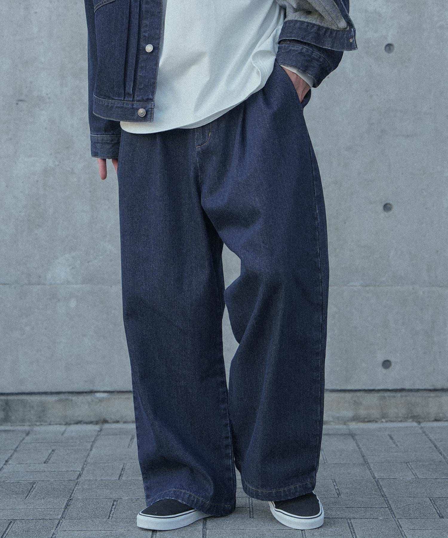 MDRツータックデニムワイドパンツ』