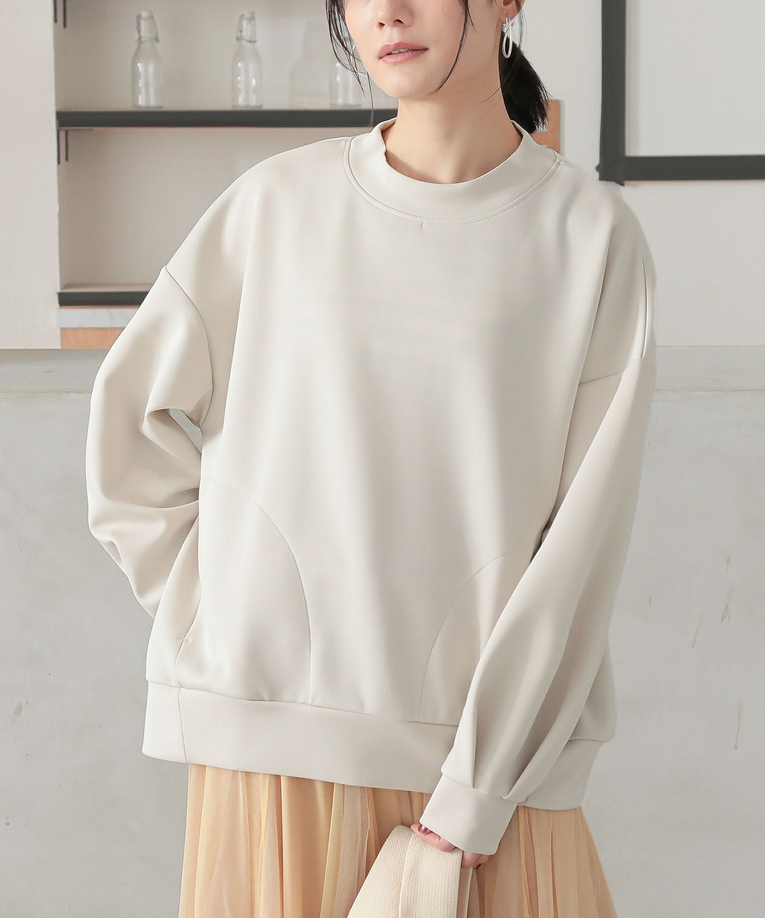 n'OrLABELダンボールニットスタンドプルオーバー』