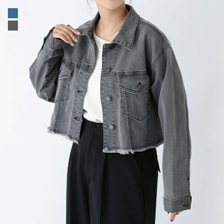 ショート丈デニムジャケット