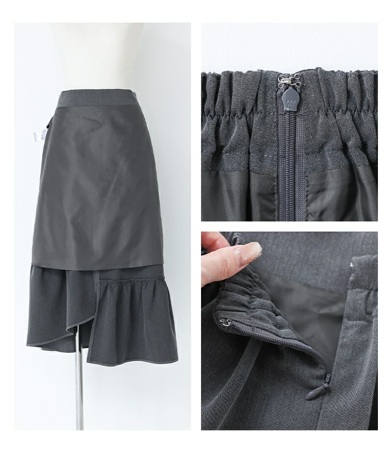 アワーレガシー SASH SKIRT アシンメトリースカート grey グレー Sandy Liang スカート - Ash Grey | FWRD