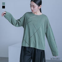 kOhAKU(コハク)ランダムラインニット