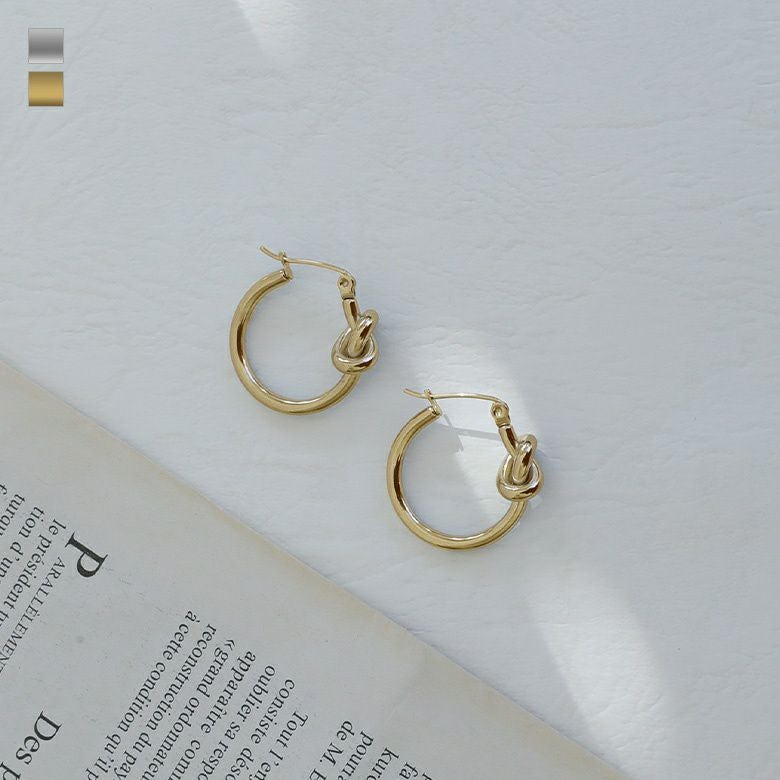 ノットデザインフープピアス