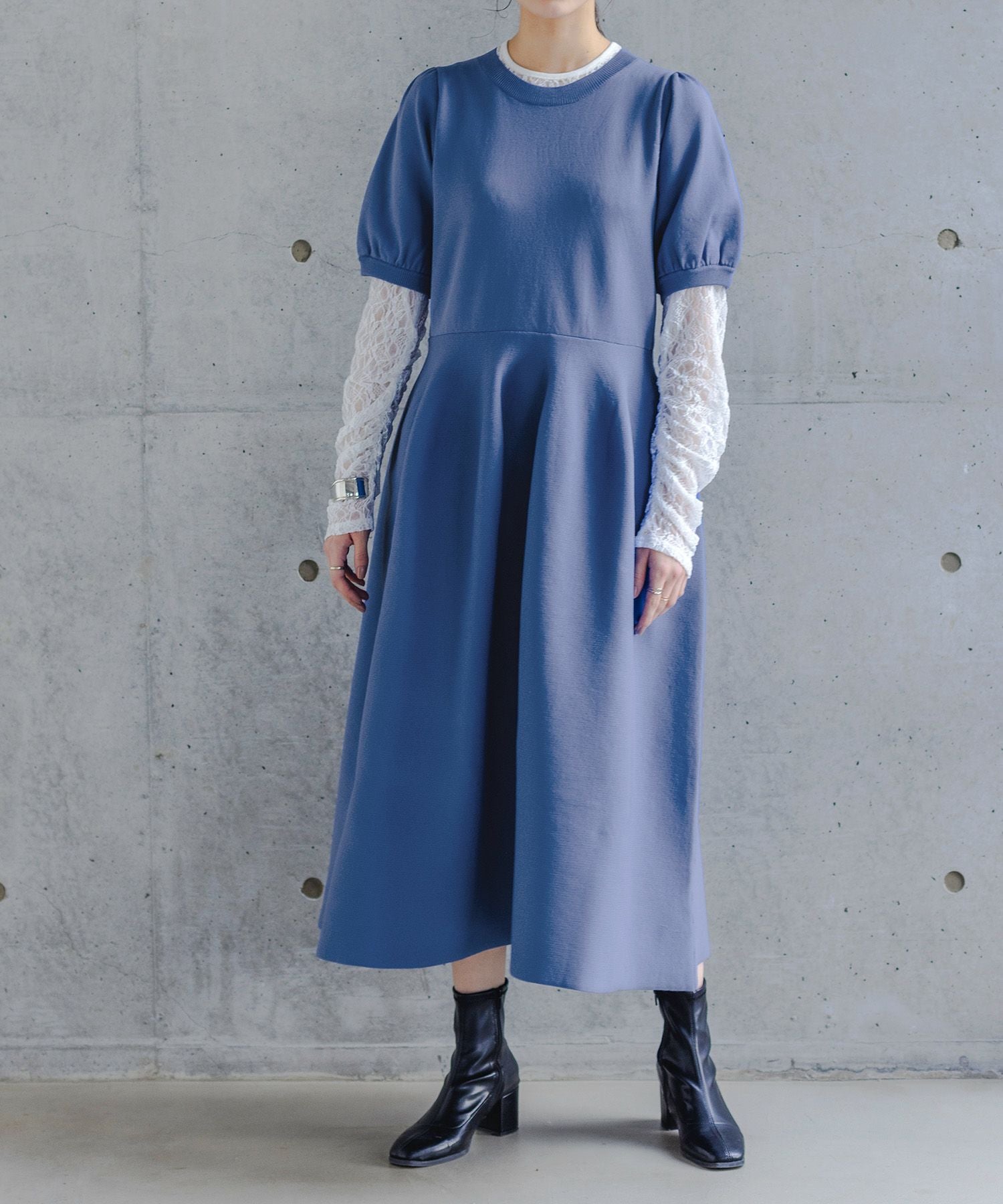 somari imagination立体フレアスポンジニットワンピース』