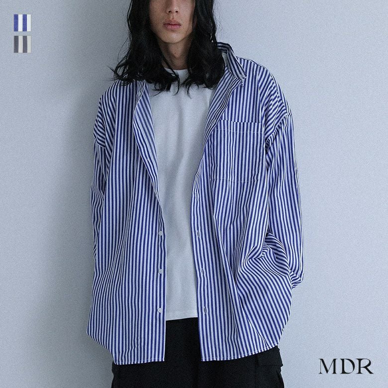 MDR(エムディアール)ストライプロングシャツ