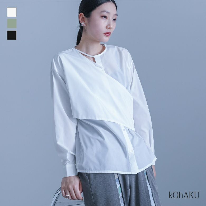 kOhAKU(コハク)アシメカシュクールシャツ