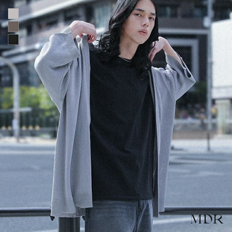 MDR(エムディアール)ボタンレスニットカーディガン