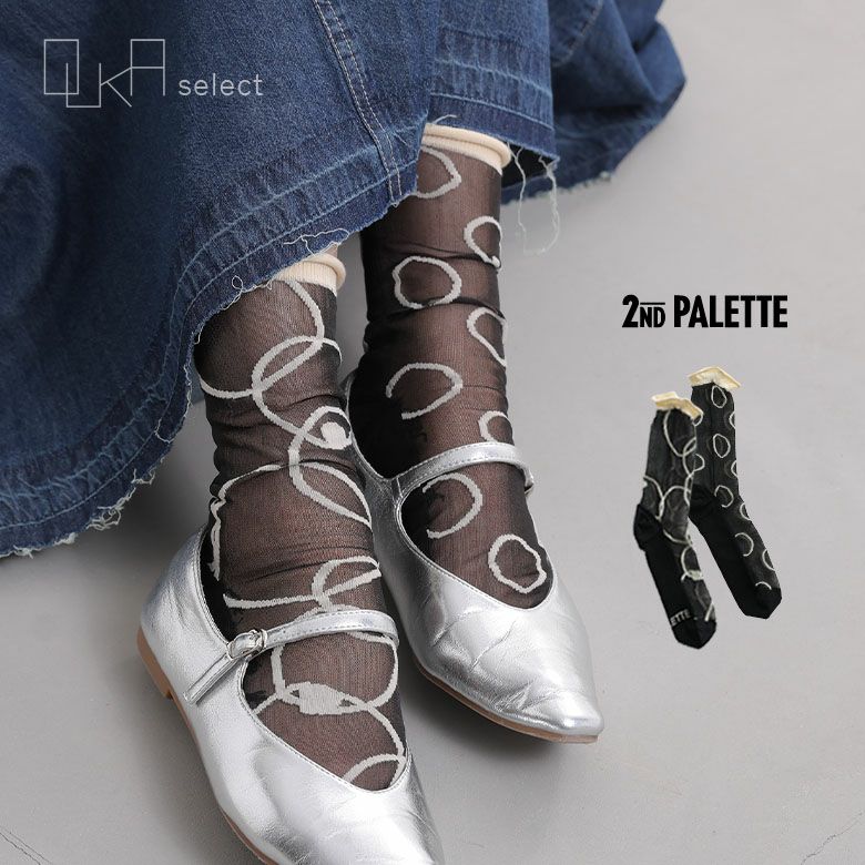 OUKA SELECTドットシアーソックス