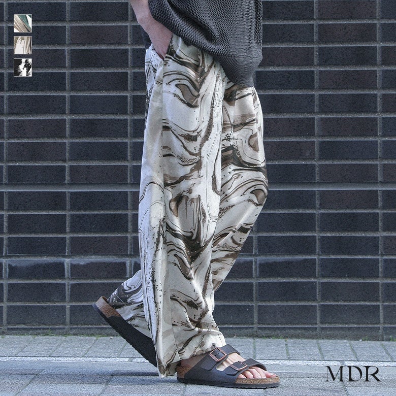 MDR(エムディアール)グラフィカルプリントイージーパンツ