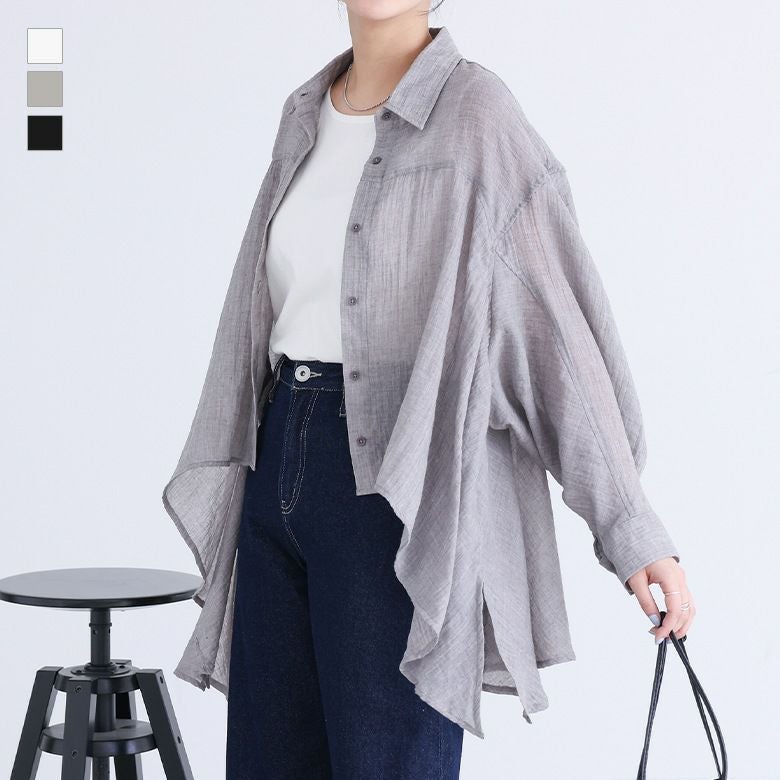 フラッフィーガーゼシャツ