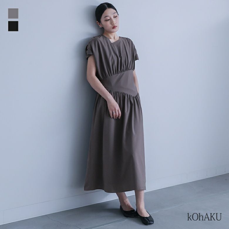 kOhAKU(コハク)ギャザー切替ワンピース