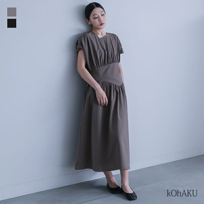 kOhAKU(コハク)ギャザー切替ワンピース