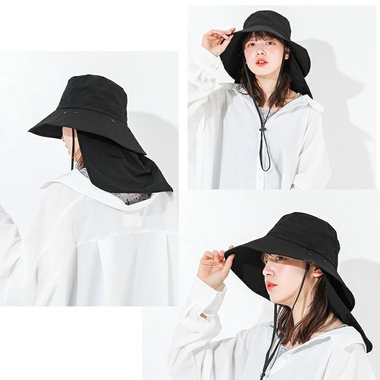 マスク＆ネックカバー付きバケットハット』