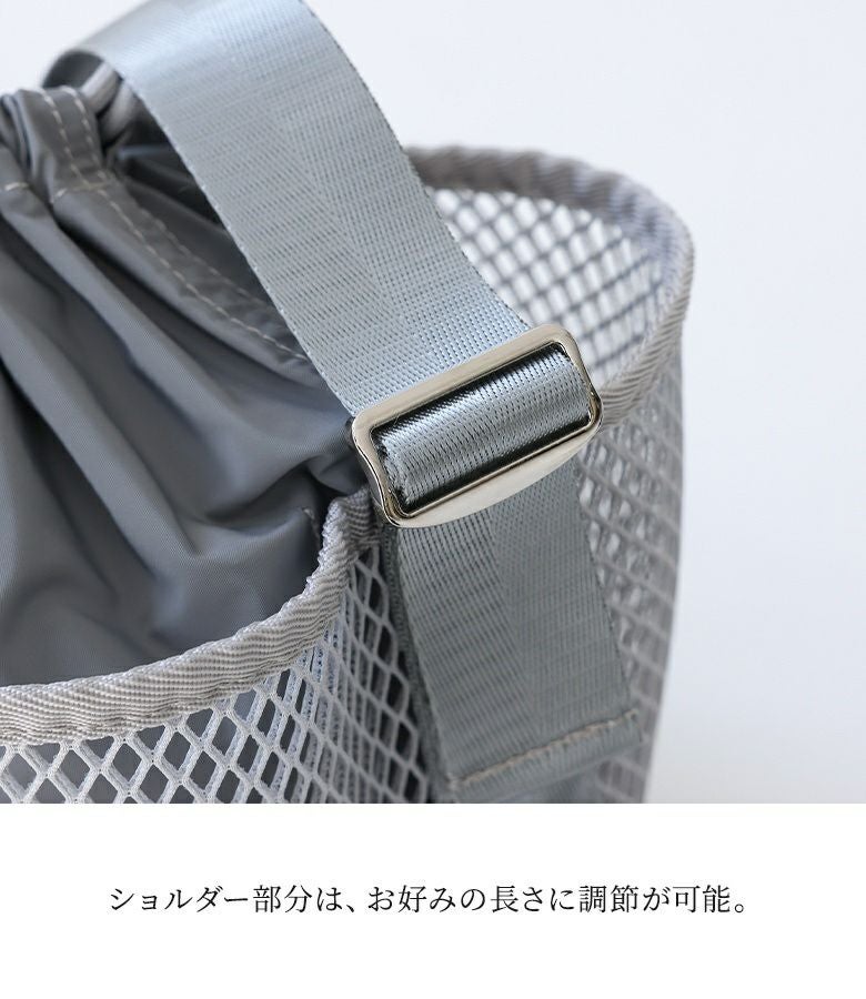n'OrLABELメッシュ巾着ショルダーバッグ』