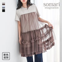 somari imagination(ソマリイマジネーション)チュールドッキングチュニックワンピース