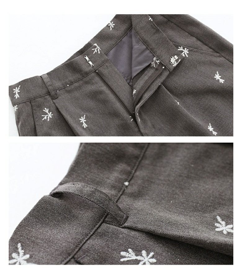 somari imagination花柄刺繍スラックス』