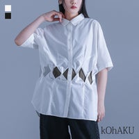 kOhAKU(コハク)ツイストデザインシャツ