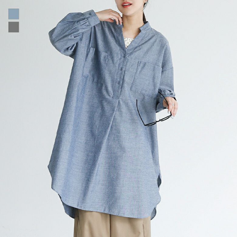 ダンガリーシャツワンピ』