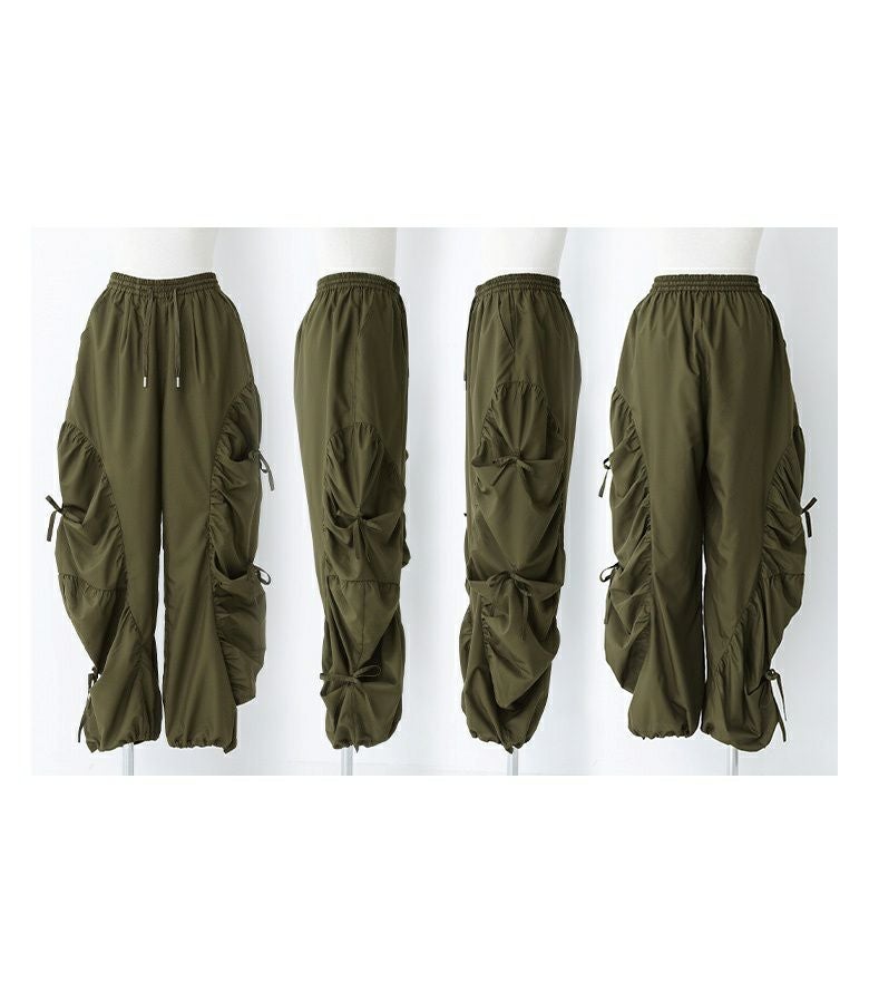 kOhAKUギャザー切替裾ドロストパンツ』