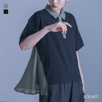 kOhAKU(コハク)シアードッキング配色ポロシャツ