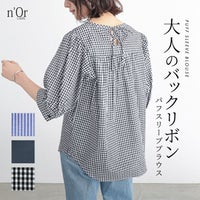 nOrLABEL(ノアールレーベル)後ろ襟リボンブラウス