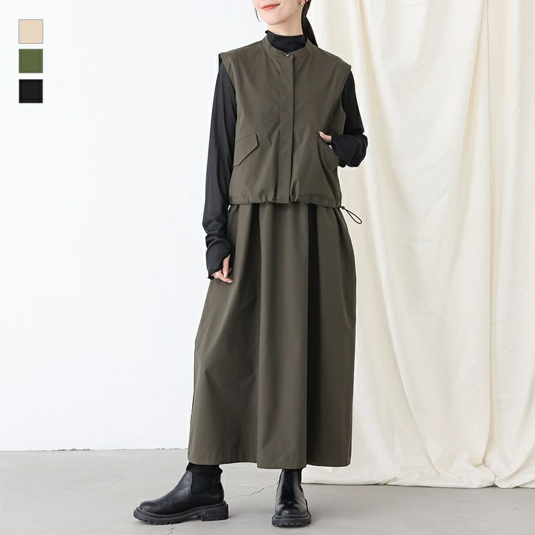 ショートジレシャツ＋キャミワンピセット