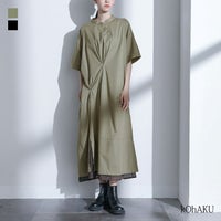 kOhAKU(コハク)異素材タックシャツワンピース