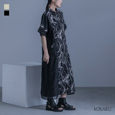 kOhAKU(コハク)シアードッキングシャツワンピース