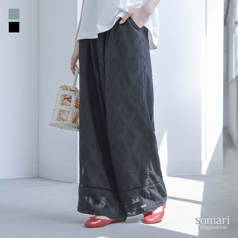somari imagination(ソマリイマジネーション)カットジャカードパンツ