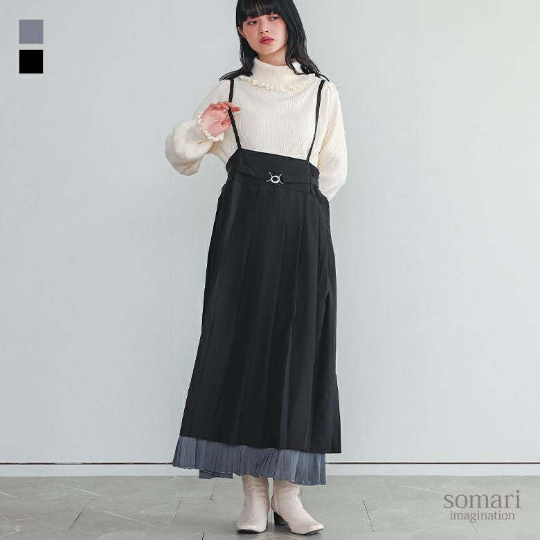 somari imagination(ソマリイマジネーション)プリーツキャミワンピース