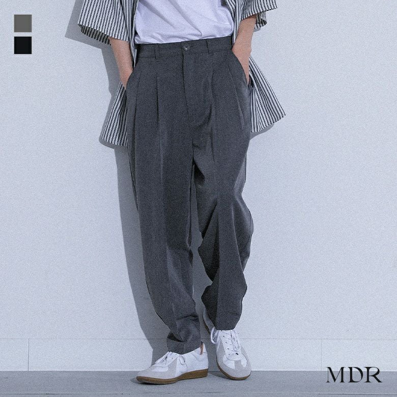 MDR(エムディアール)ワイドテーパードイージースラックス